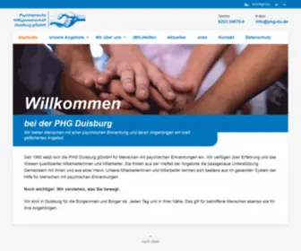 PHG-DU.de(Psychiatrische Hilfsgemeinschaft Duisburg gGmbH) Screenshot