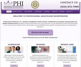Phicare.com(In-Home Nursing Care Raleigh NC) Screenshot