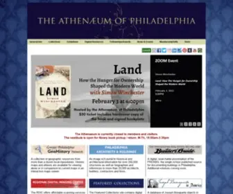 Philaathenaeum.org(The Athenaeum of Philadelphia) Screenshot