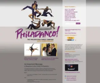 Philadanco.org(The Philadelphia Dance Company) Screenshot