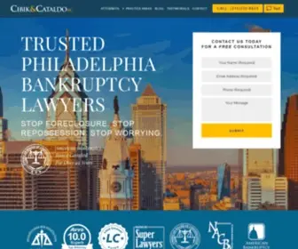 Philadelphiabankruptcylawyers.com(Cibik & Cataldo) Screenshot
