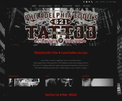 Philadelphiaeddiestattoo.com(621 Philadelphia Eddie's Tattoo Haven) Screenshot