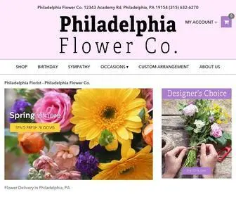 Philadelphiaflowerco.com(Philadelphia Florist) Screenshot