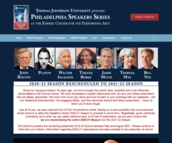 Philadelphiaspeakers.org(Philadelphia Speakers Series) Screenshot
