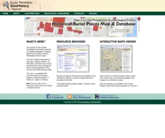 Philageohistory.org(Greater Philadelphia GeoHistory Network) Screenshot