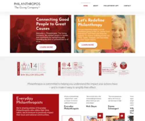 Philanthropos.com(Charitable giving solutions for everyday Philanthropists) Screenshot