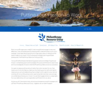 Philanthropyresource.org(Philanthropy Resource Group) Screenshot