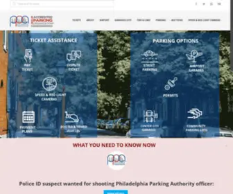 Philapark.org(The Philadelphia Parking Authority) Screenshot