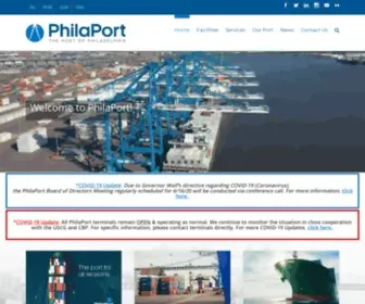 Philaport.com(Port of Philadelphia) Screenshot
