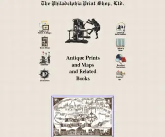 Philaprintshop.com(Antique Prints And Maps From The Philadelphia Print Shop) Screenshot