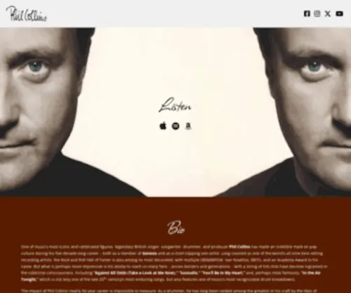 Philcollins.co.uk(Phil Collins) Screenshot