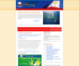 Philcongen-Toronto.com(The Website of Philippine Consulate General of Toronto) Screenshot