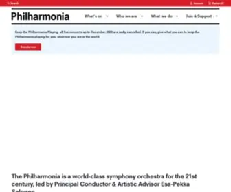 Philharmonia.co.uk(Philharmonia Orchestra) Screenshot
