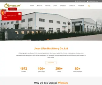 Philicamcnc.com(Lifan Machinery) Screenshot