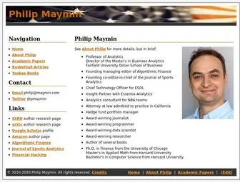 Philipmaymin.com(Philip Maymin) Screenshot