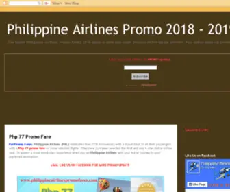 Philippineairlinespromofares.com(Philippine Airlines Promo Fares) Screenshot