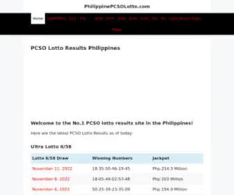 Philippinepcsolotto.com Screenshot