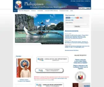 Philippinesusa.info(Embassy of the Philippines) Screenshot