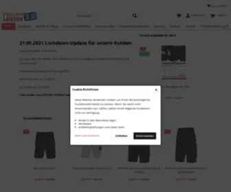 Philippleisten.de(Philipp Leisten Onlineshop für Berufsbekleidung aus Aachen) Screenshot