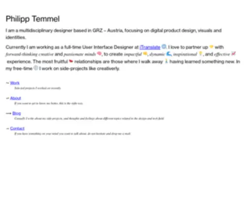 Philipptemmel.design(Philipp Temmel) Screenshot