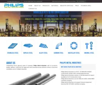 Philipsmetal.com(Stainless Steel Pipe Manufacturer in India) Screenshot