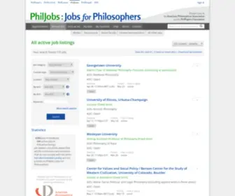 Philjobs.org(Jobs in Philosophy) Screenshot