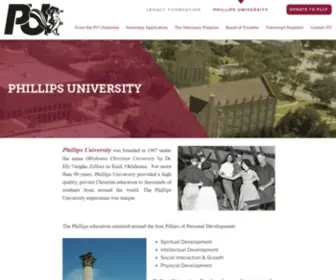 Phillips.edu(Phillips University University) Screenshot