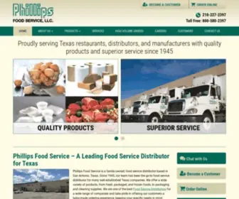 Phillipsfoodservice.net(Phillips Food Service) Screenshot