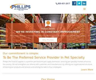 Phillipspet.com(Phillips Pet Food & Supplies) Screenshot