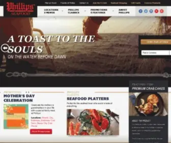 Phillipsseafood.com(Phillips Seafood Restaurant) Screenshot