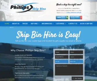 Phillipsskipbins.com.au(Skip Bin Hire) Screenshot