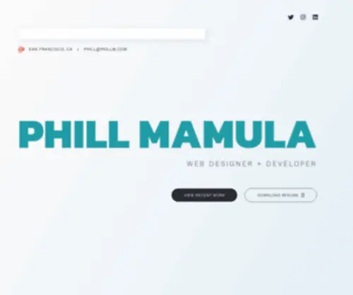 Phillm.com(Photography & Design Portfolio of Phill Mamula) Screenshot