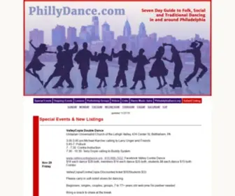 Phillydance.com(Philly Dance 7 Day Guide) Screenshot