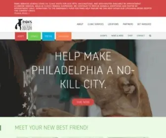 Phillypaws.org(PAWS is Philadelphia's largest rescue partner and provider of low) Screenshot