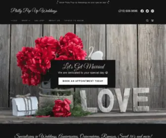 Phillypopupweddings.com(Full Service Mobile Wedding Chapel) Screenshot