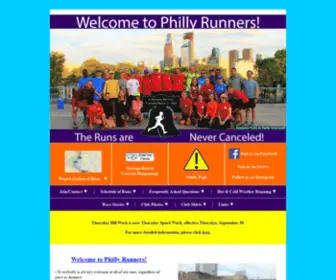 Phillyrunners.org(Philadelphia Running Club) Screenshot