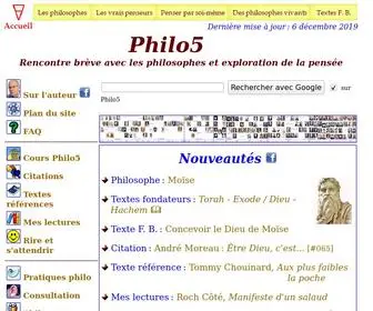 Philo5.com(Pensée) Screenshot