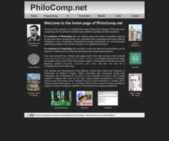 Philocomp.net(The aim of this website) Screenshot