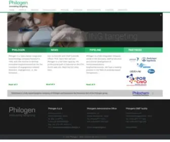 Philogen.com(Philogen is a Swiss) Screenshot