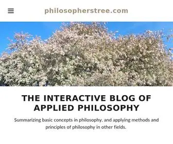 Philosopherstree.com(Philosophy, Blog, Blog Sites) Screenshot