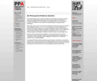 Philosophisch-Politische-Akademie.de(Philosophisch Politische Akademie) Screenshot