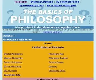 Philosophybasics.com(The Basics of Philosophy) Screenshot