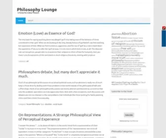 Philosophylounge.com(Philosophy Lounge) Screenshot