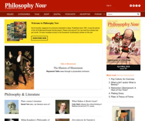 Philosophynow.org(Philosophy Now) Screenshot