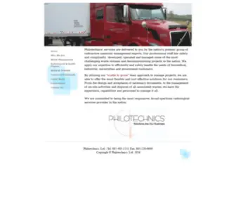 Philotechnics.com(Mixed and Radioactive Waste Brokerage) Screenshot