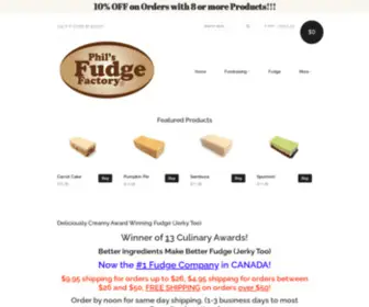 Philsfudge.com(Phil's Fudge Factory) Screenshot
