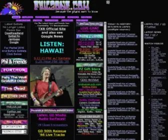 Philzone.com(Phil Lesh and Friends Terrapin Crossroads Furthur Grateful Dead Setlists Photos News Music Video) Screenshot