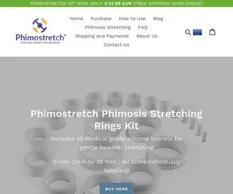 Phimostretch.com(Phimosis Stretching Rings Kit for tight foreskin treatment) Screenshot