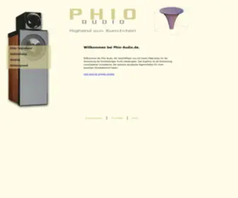 Phio-Audio.de(Highend aus Kunststein) Screenshot