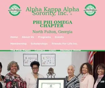 Phiphiomega.org(Phi Phi Omega Chapter) Screenshot